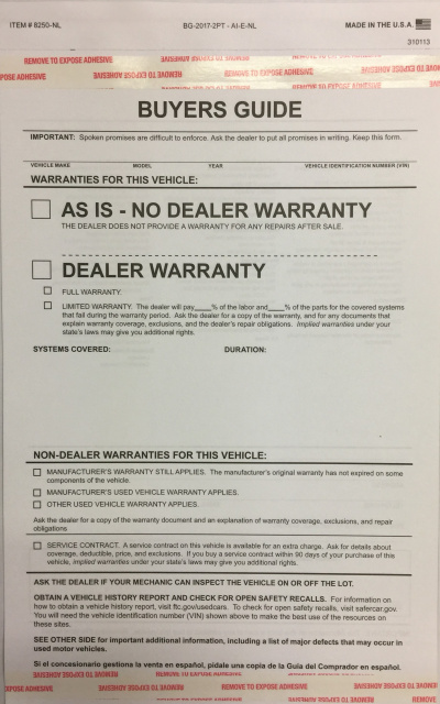8250-NL-17• 2 Part Tape NCR Buyer's Guide with No Lines